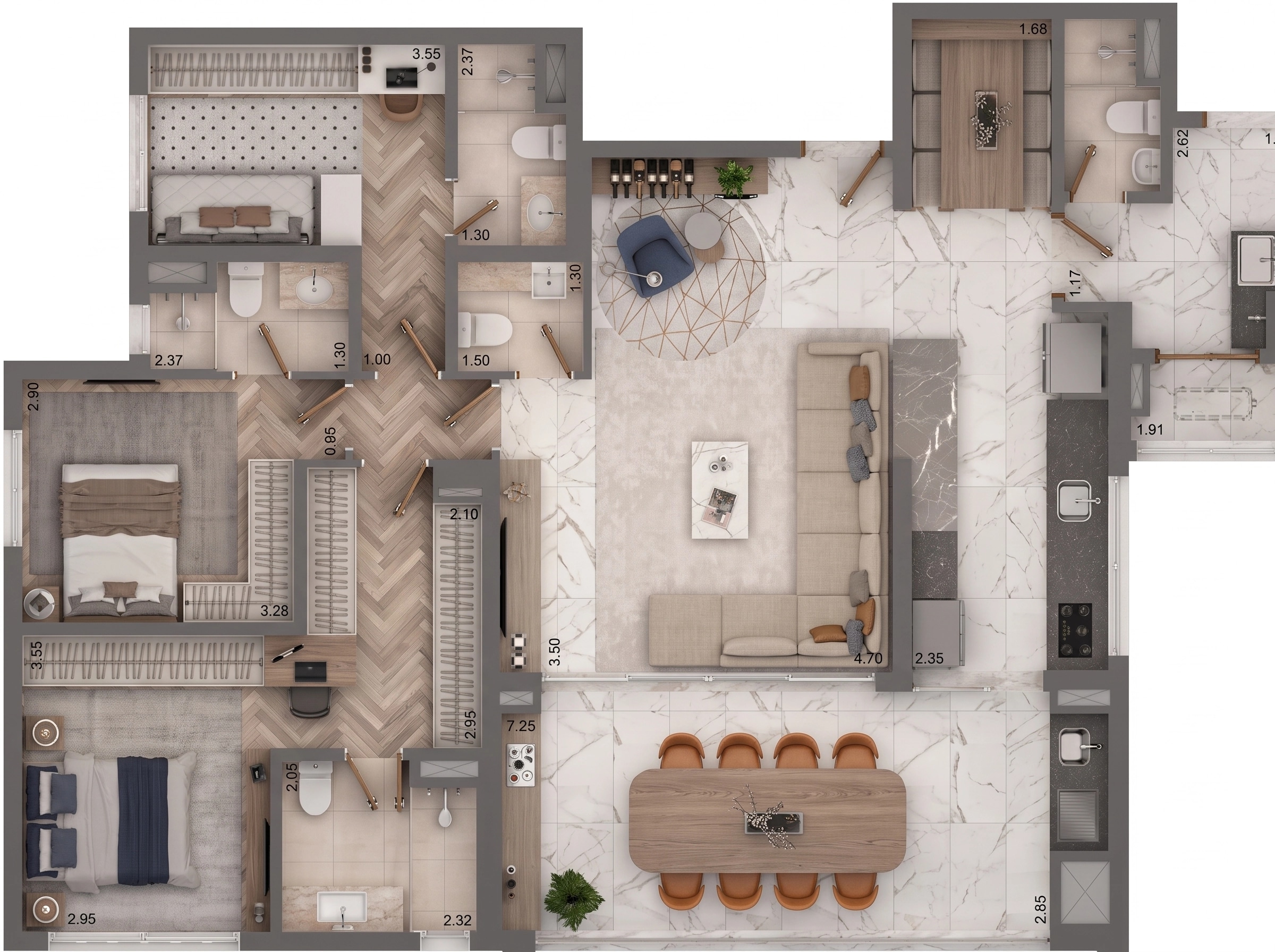 Interior design in Contemporary style — Living Room by GenRoom AI