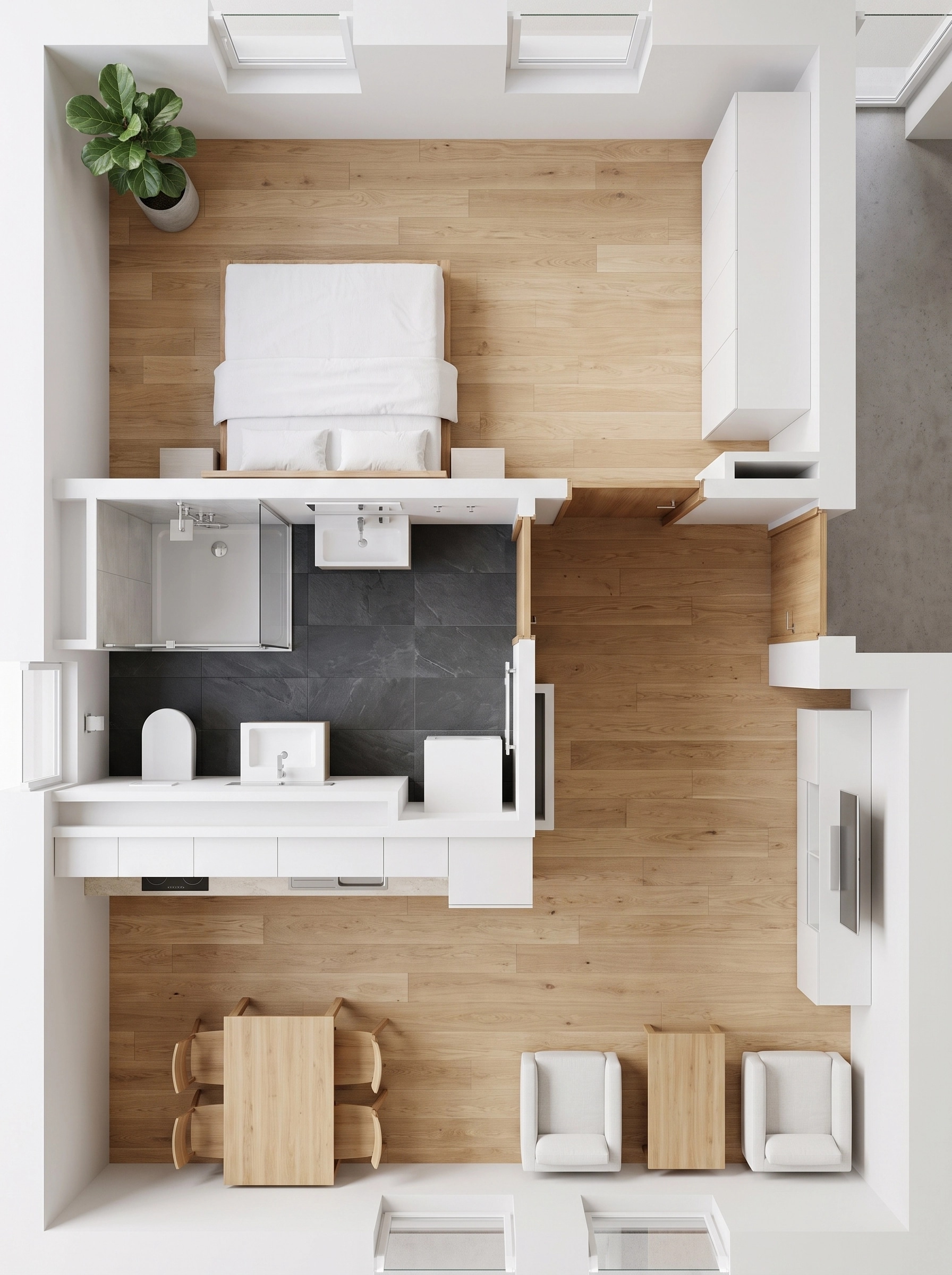 Interior design in Minimalism style — Living Room by GenRoom AI