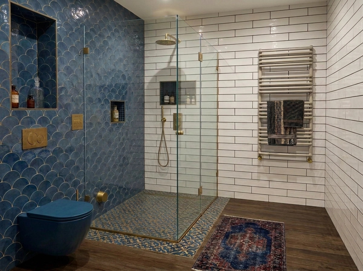 Design d'interni in stile Eclectic — Bagno di GenRoom AI