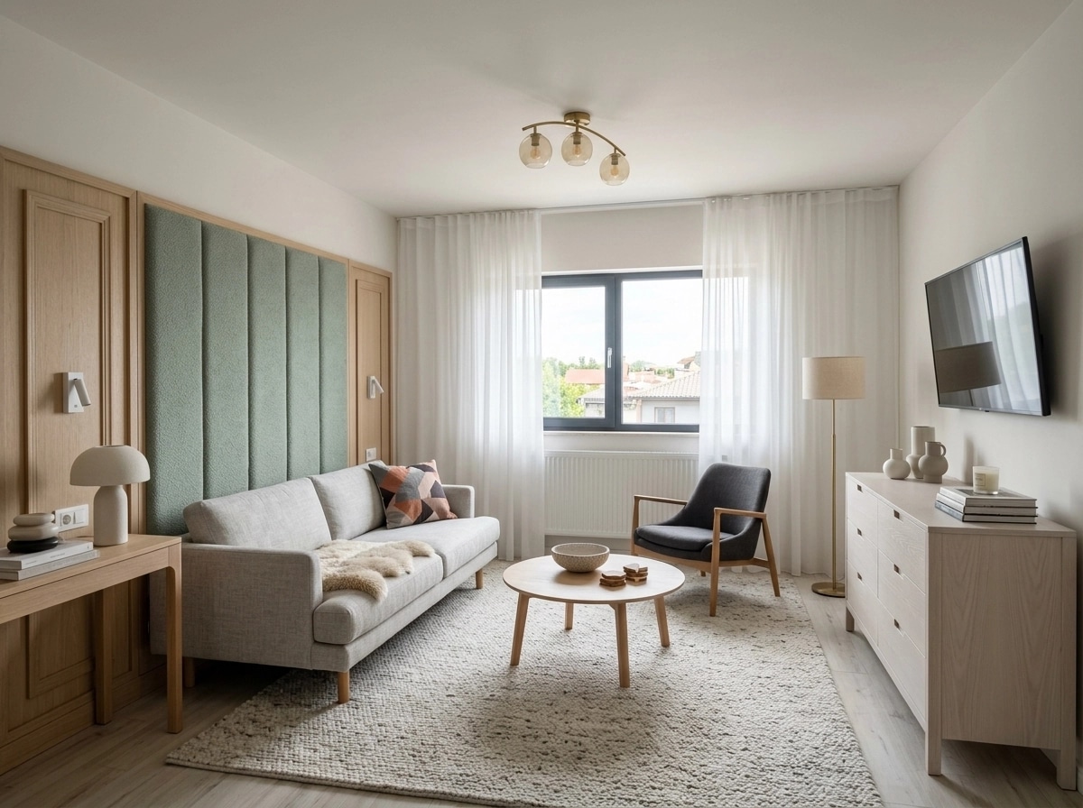 Interior design in Scandinavian style — Living Room by GenRoom AI