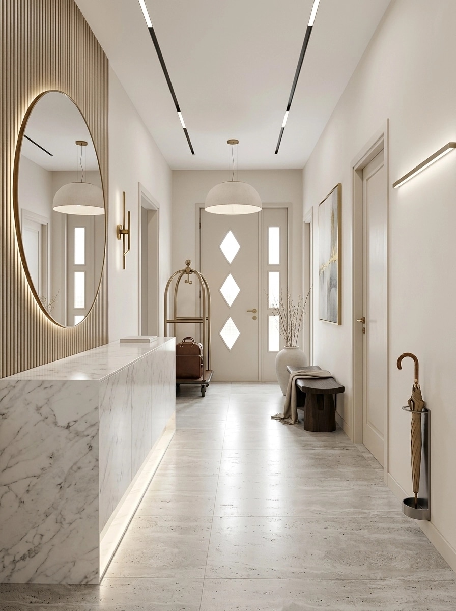 Interior design in Minimalism style — lobby by GenRoom AI