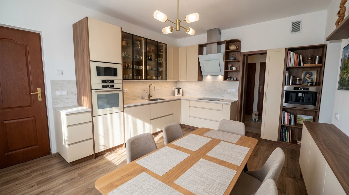 Kitchen interior in Contemporary style — photo by GenRoom AI