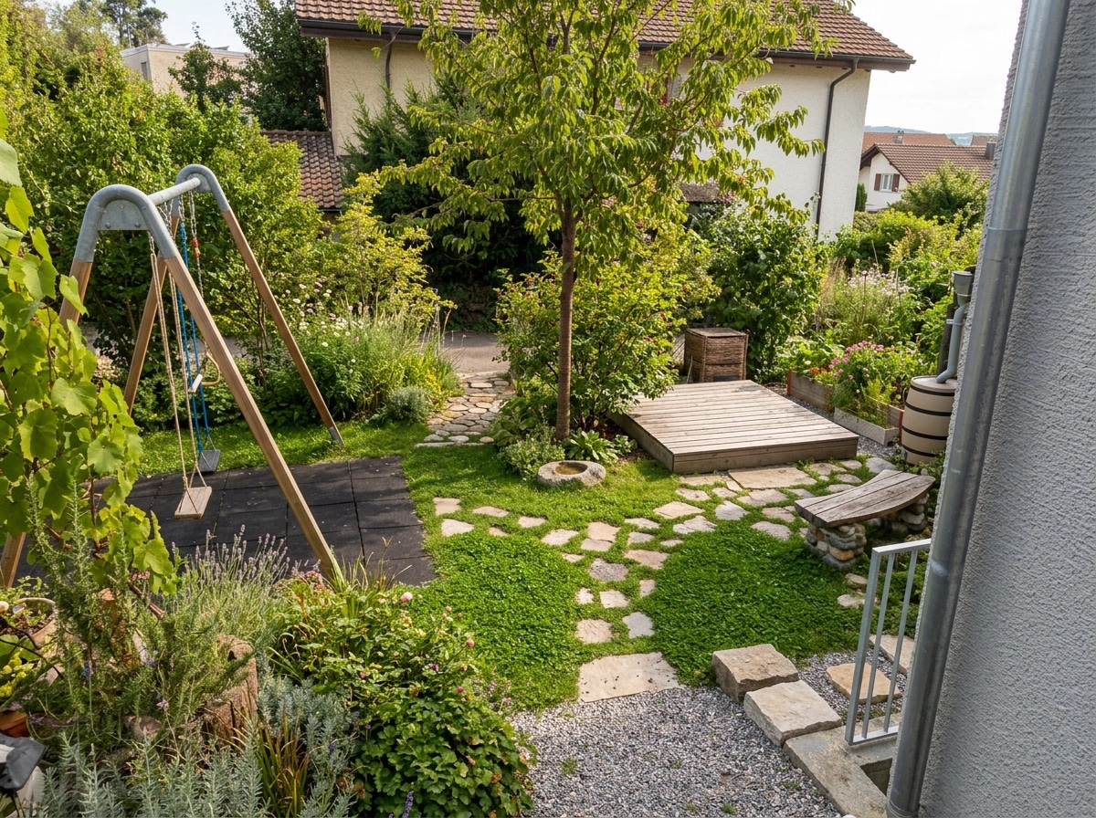 Landscape design in Eco Natural Garden style — Yard by GenRoom AI
