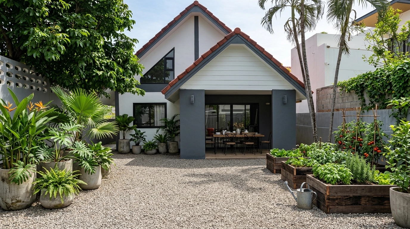 Country Rustic Garden Yard design — yard photo by GenRoom AI