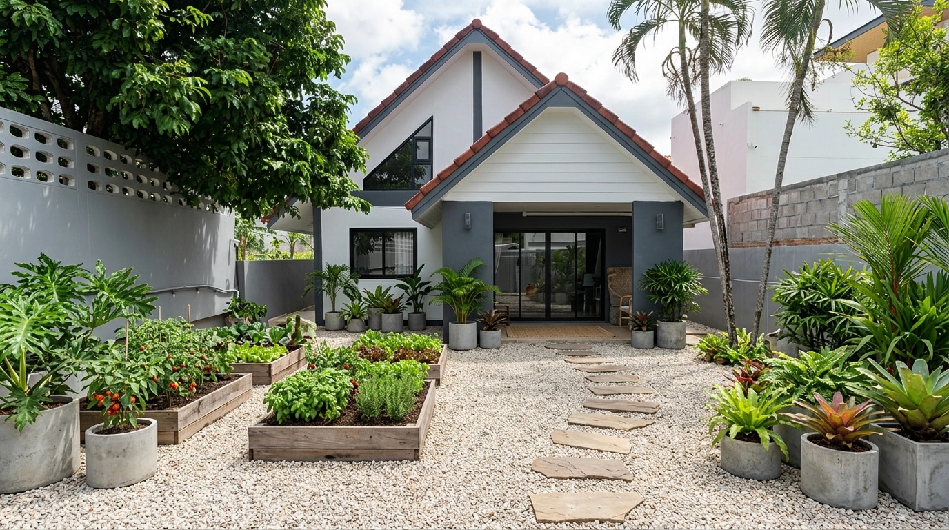 Landscape design in Eco Natural Garden style — Yard by GenRoom AI