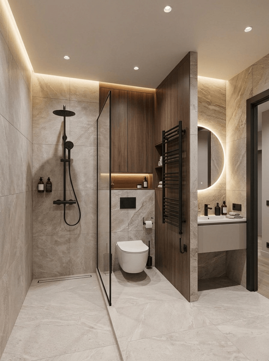 Contemporary Bathroom design — interior photo by GenRoom AI