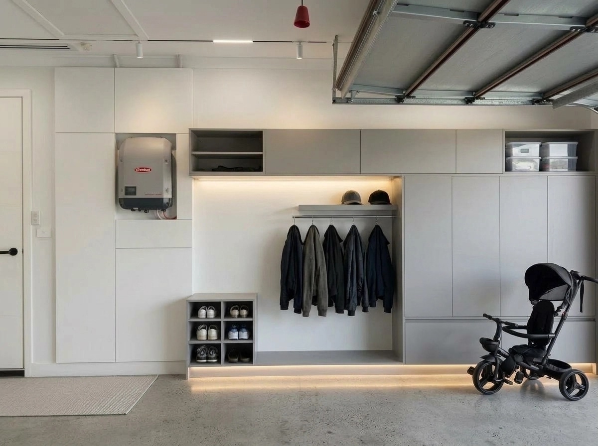 Interior design in Minimalism style — garage by GenRoom AI