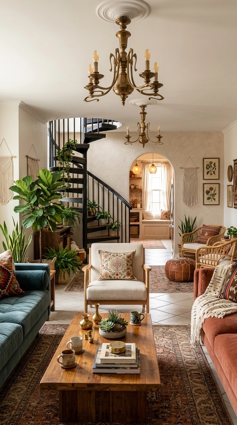 Interior design in Bohemian style — Living Room by GenRoom AI