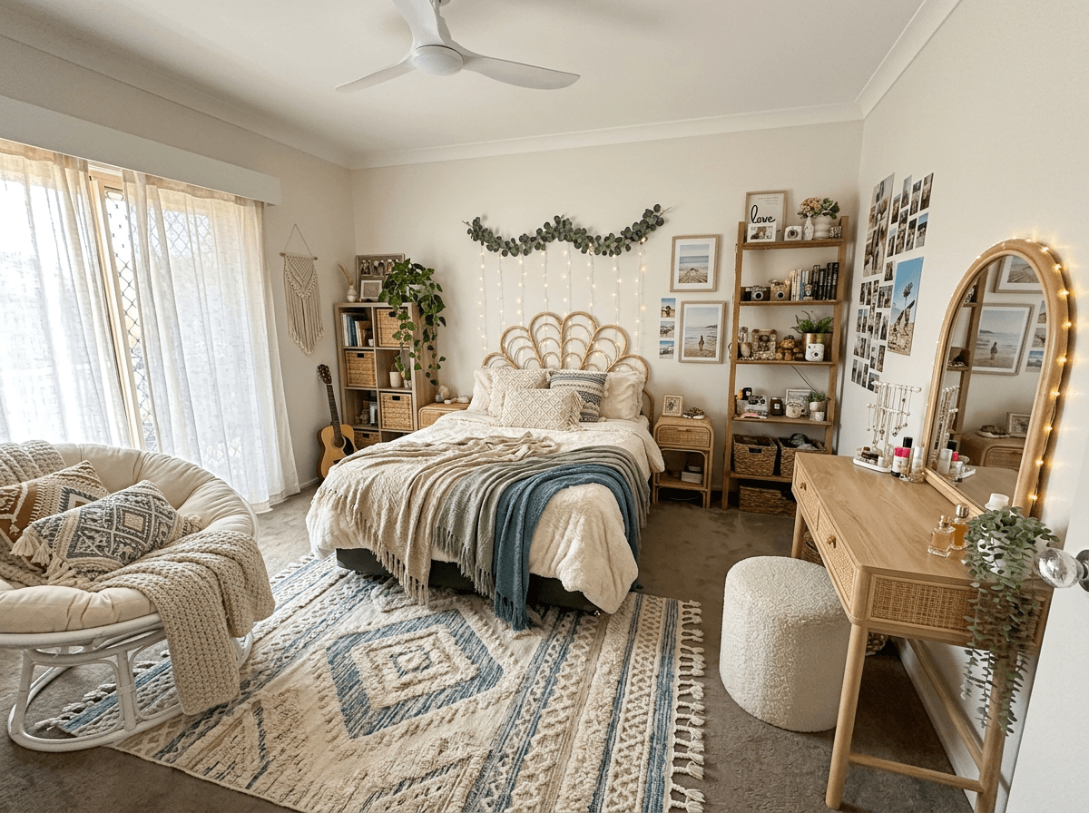 Interior design in Bohemian style — Bedroom by GenRoom AI