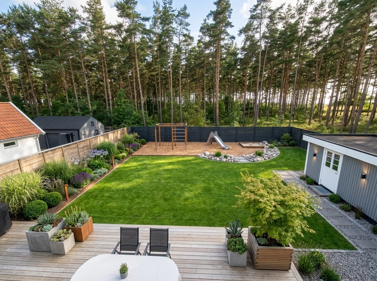 Landscape design in Contemporary Yard style — Yard by GenRoom AI
