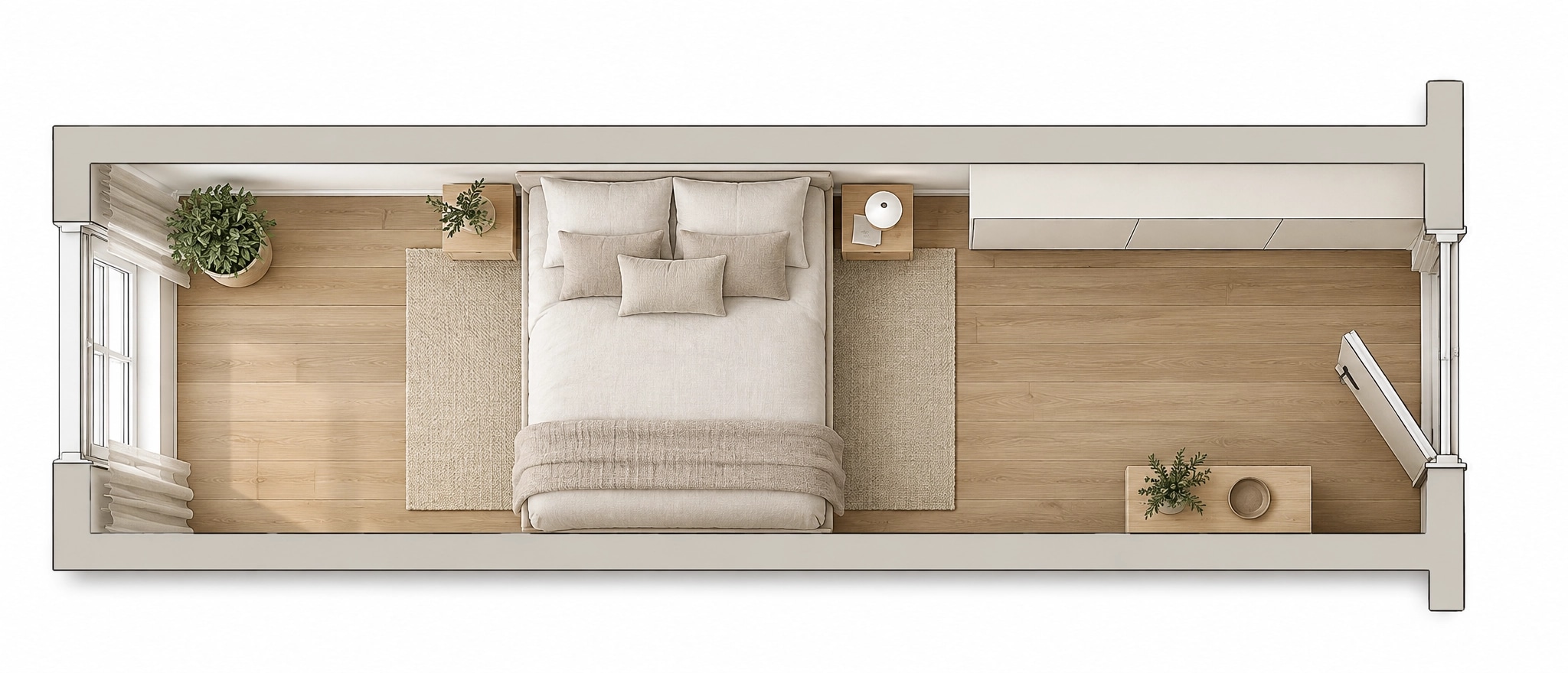 Interior design in Minimalism style — Living Room by GenRoom AI