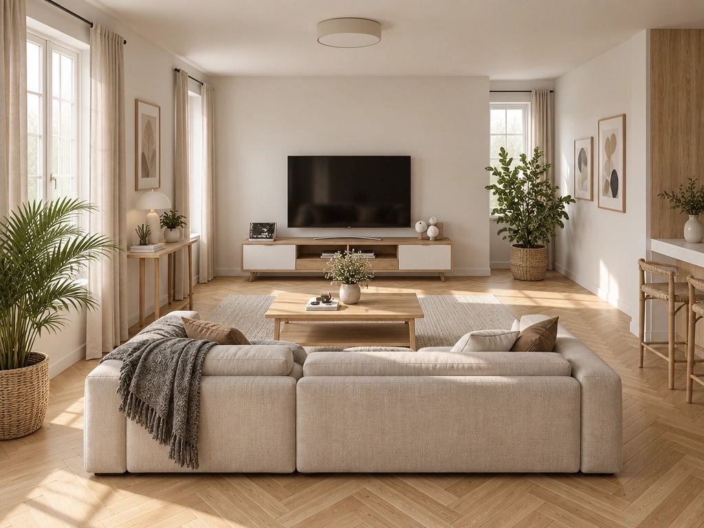 Interior design in Scandinavian style — Living Room by GenRoom AI