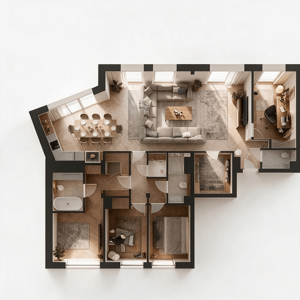 Interior design in Contemporary style — Living Room by GenRoom AI