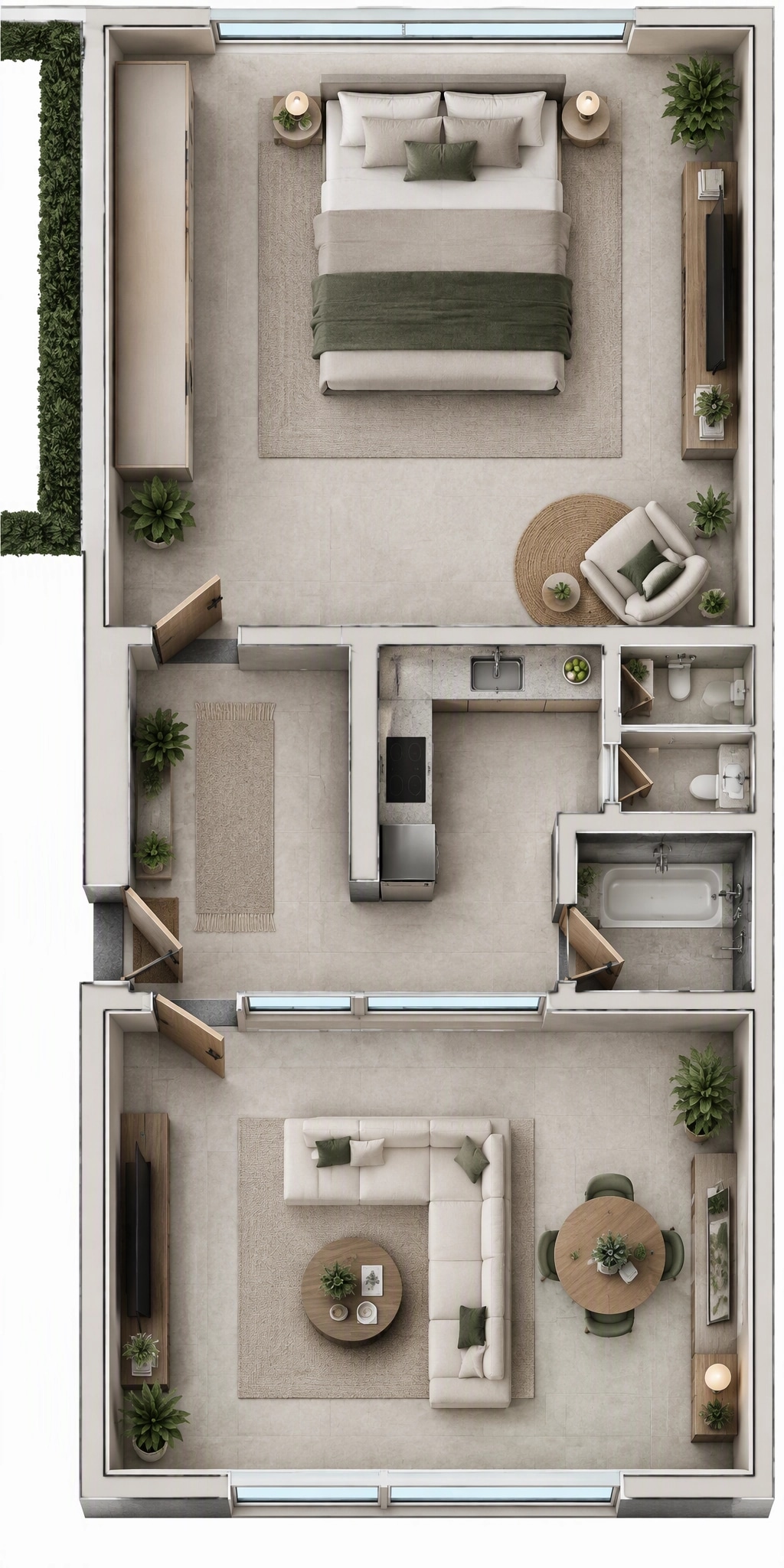 Interior design in Minimalism style — Living Room by GenRoom AI