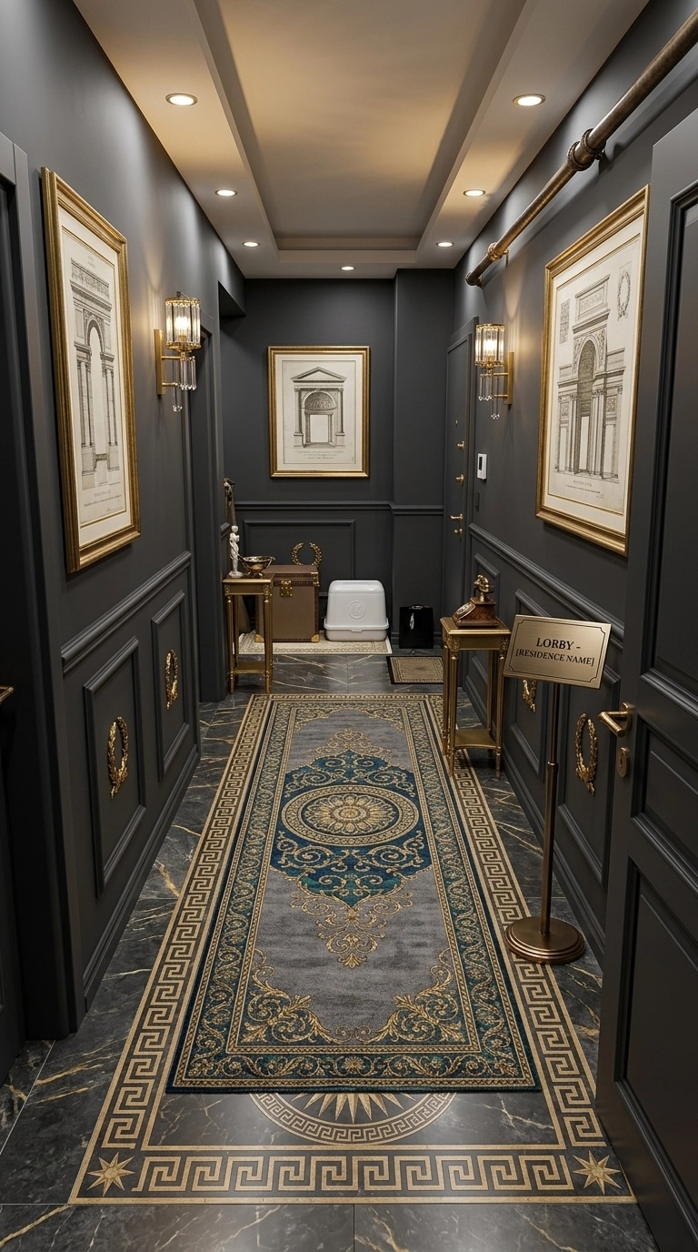 Interior design in Neoclassic style — lobby by GenRoom AI