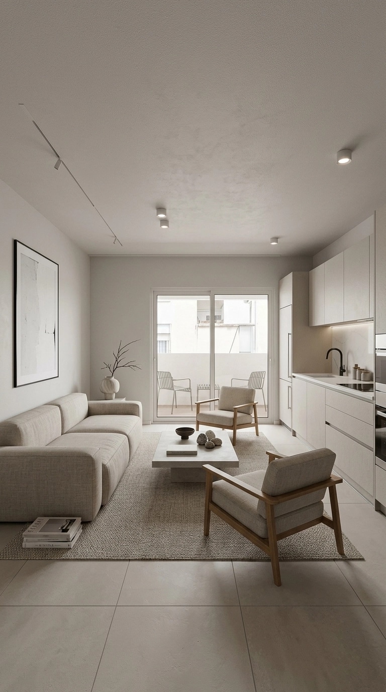 Minimalism Living Room design — interior photo by GenRoom AI