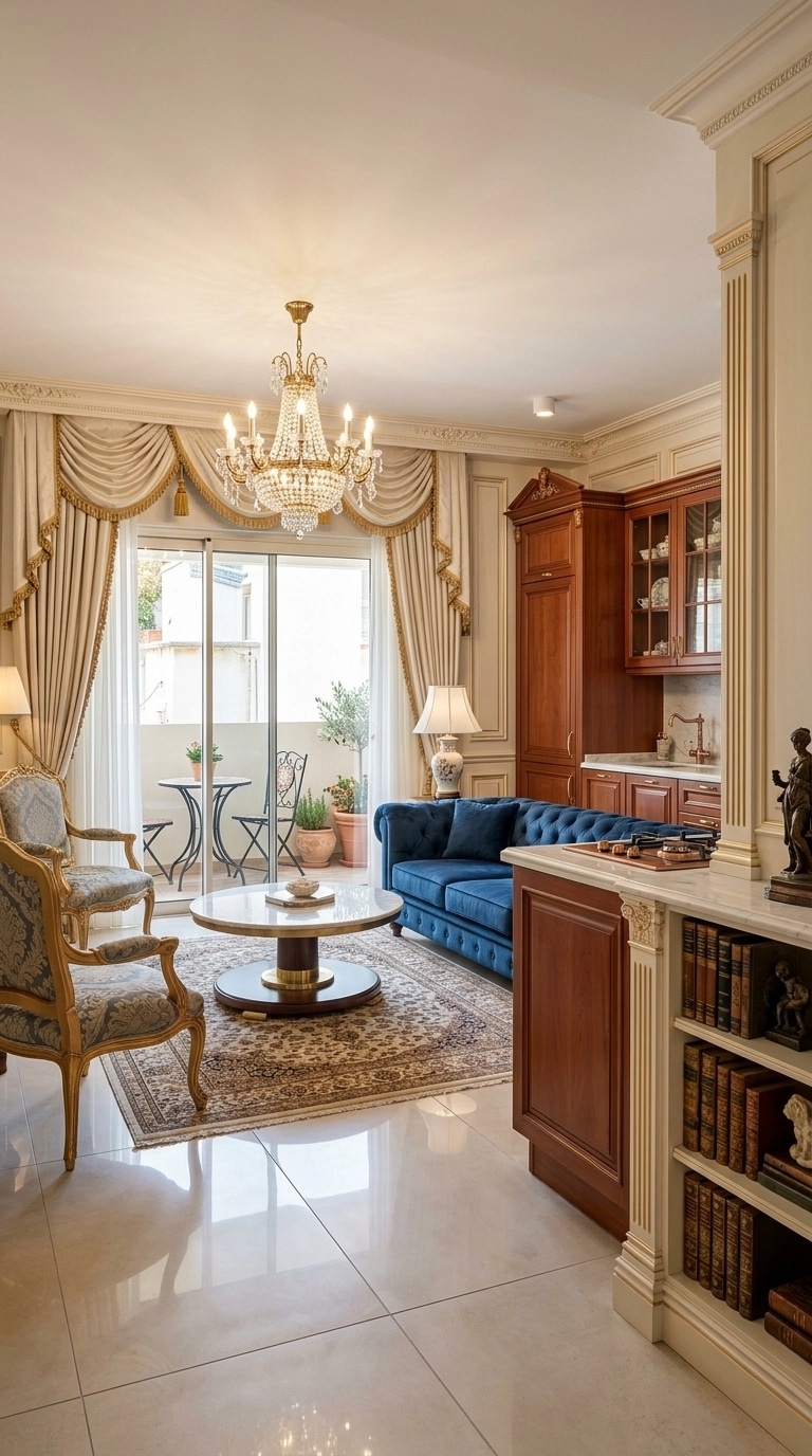Interior design in Neoclassic style — Living Room by GenRoom AI
