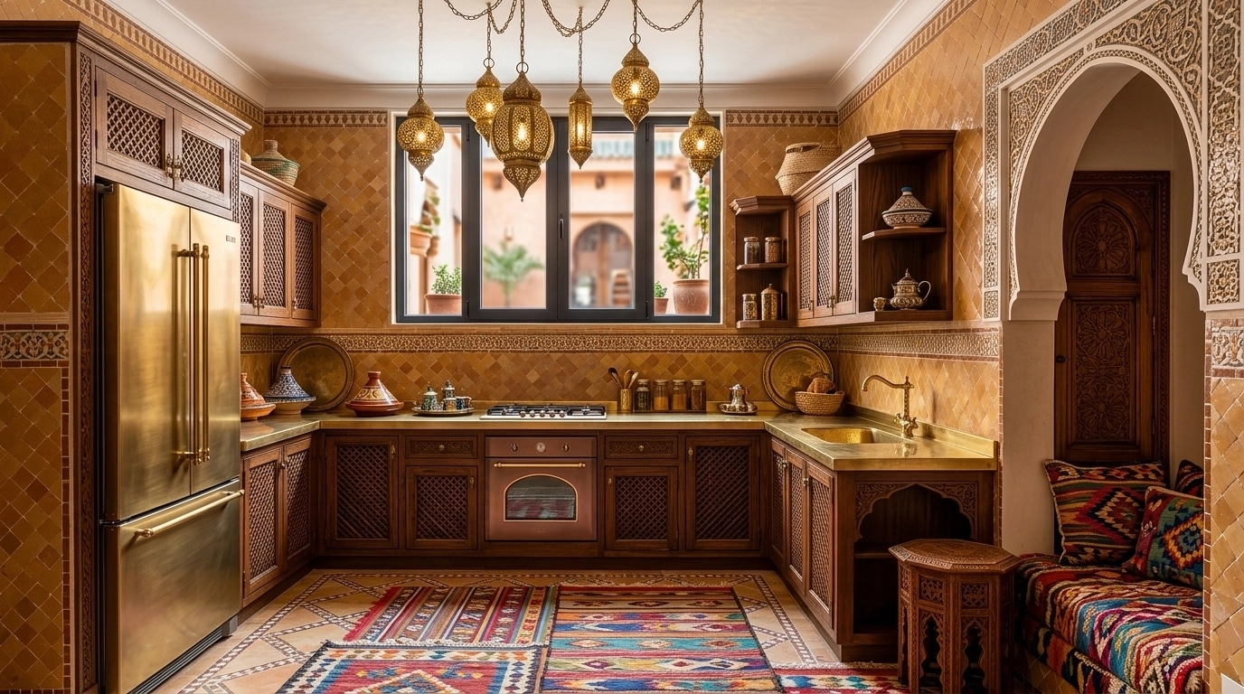 Interior design in Arabian / Moroccan style — Kitchen by GenRoom AI