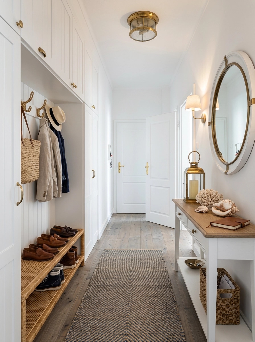 Hallway interior in Coastal / Hamptons style — photo by GenRoom AI