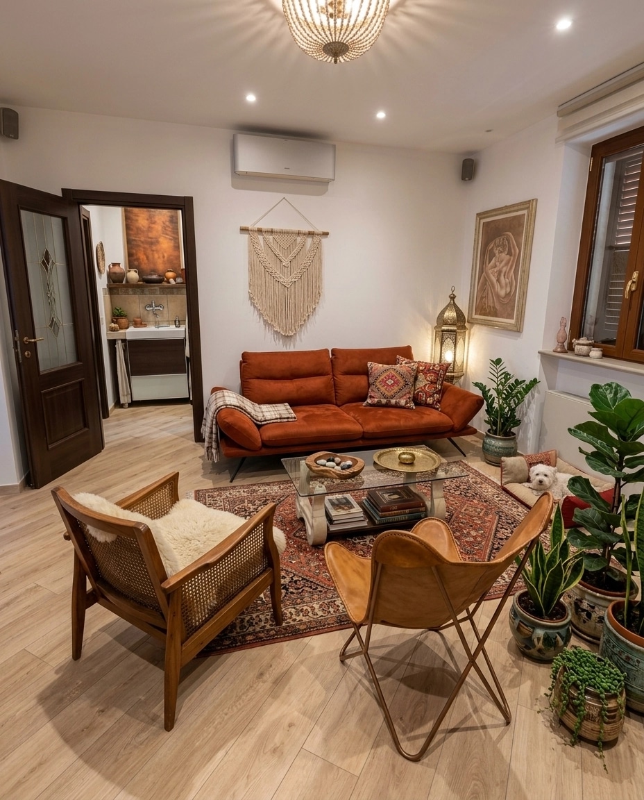 Interior design in Bohemian style — Living Room by GenRoom AI