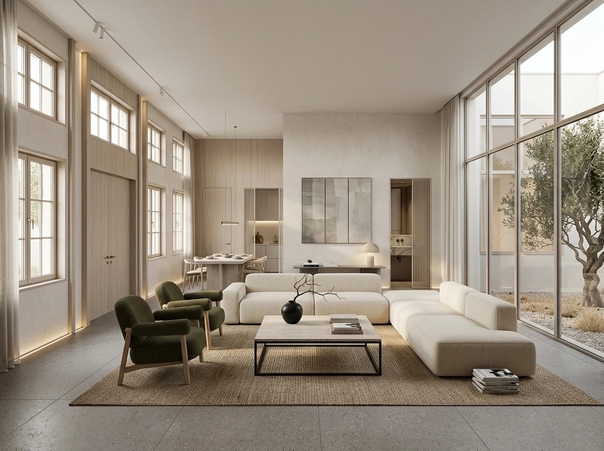 Minimalism Living Room design — interior photo by GenRoom AI
