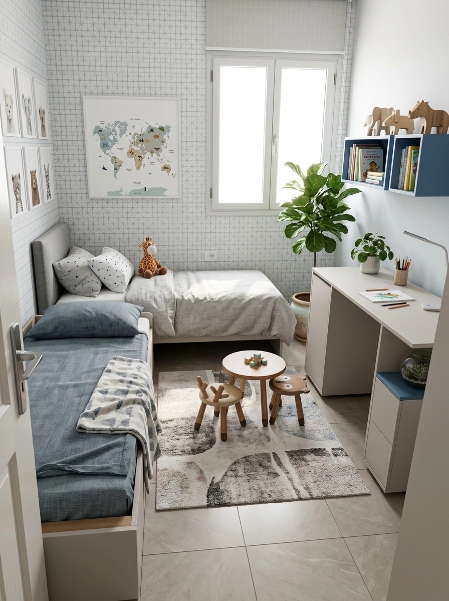 Contemporary Kids Room design — interior photo by GenRoom AI