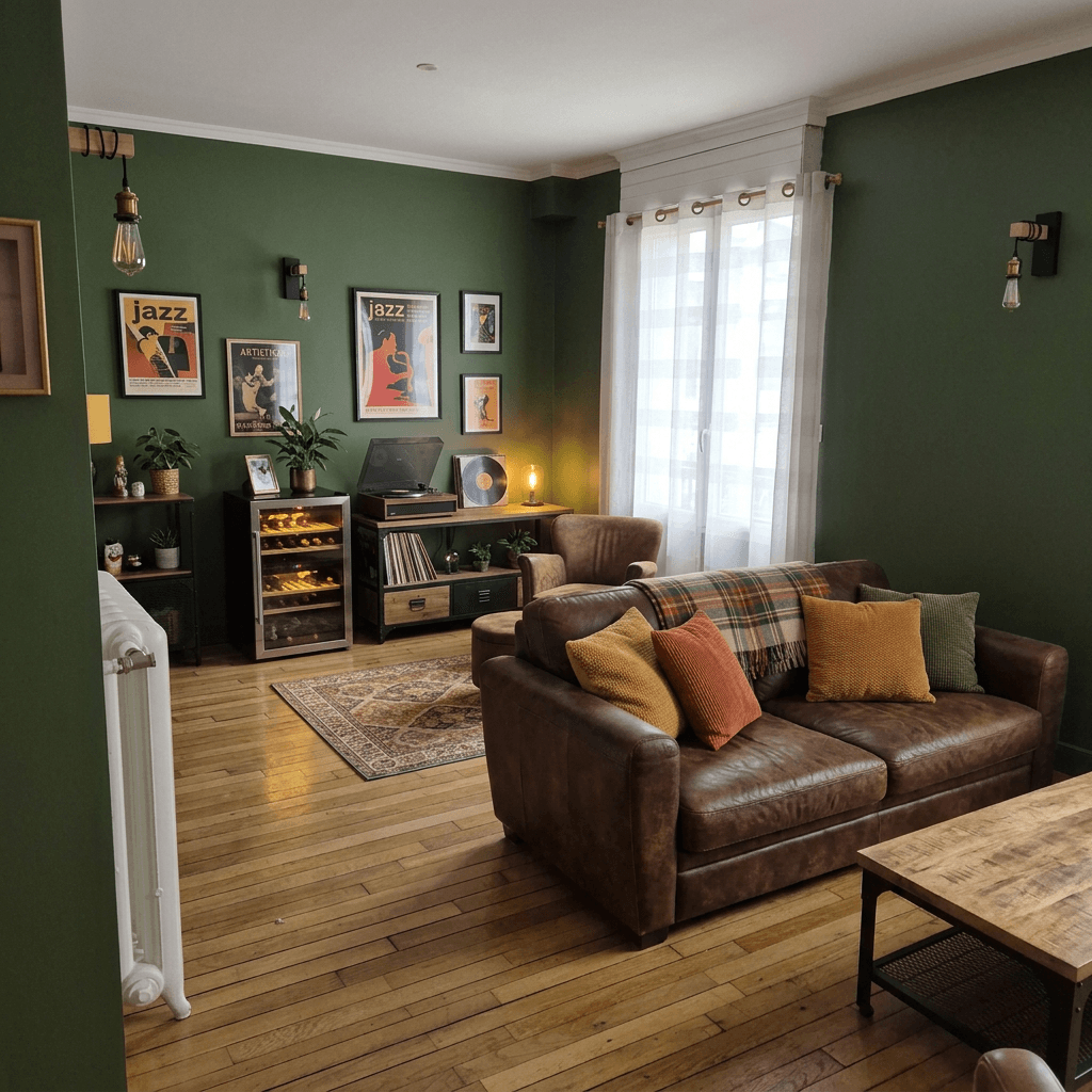 Interior design in Rustic style — Living Room by GenRoom AI