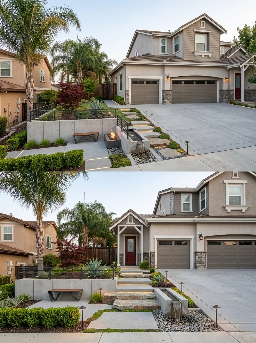 Landscape design in Contemporary Yard style — Yard by GenRoom AI