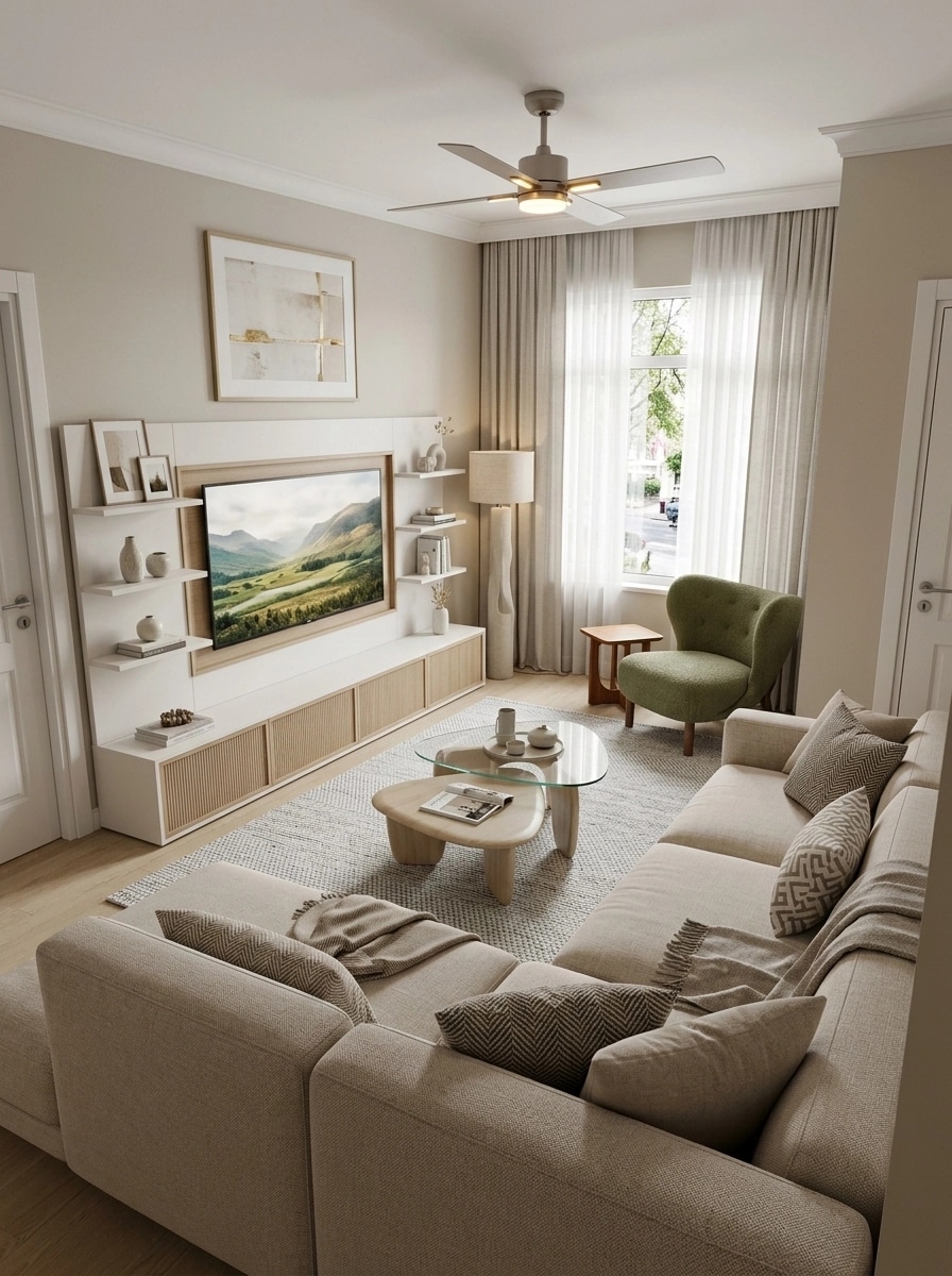 Interior design in Scandinavian style — Living Room by GenRoom AI