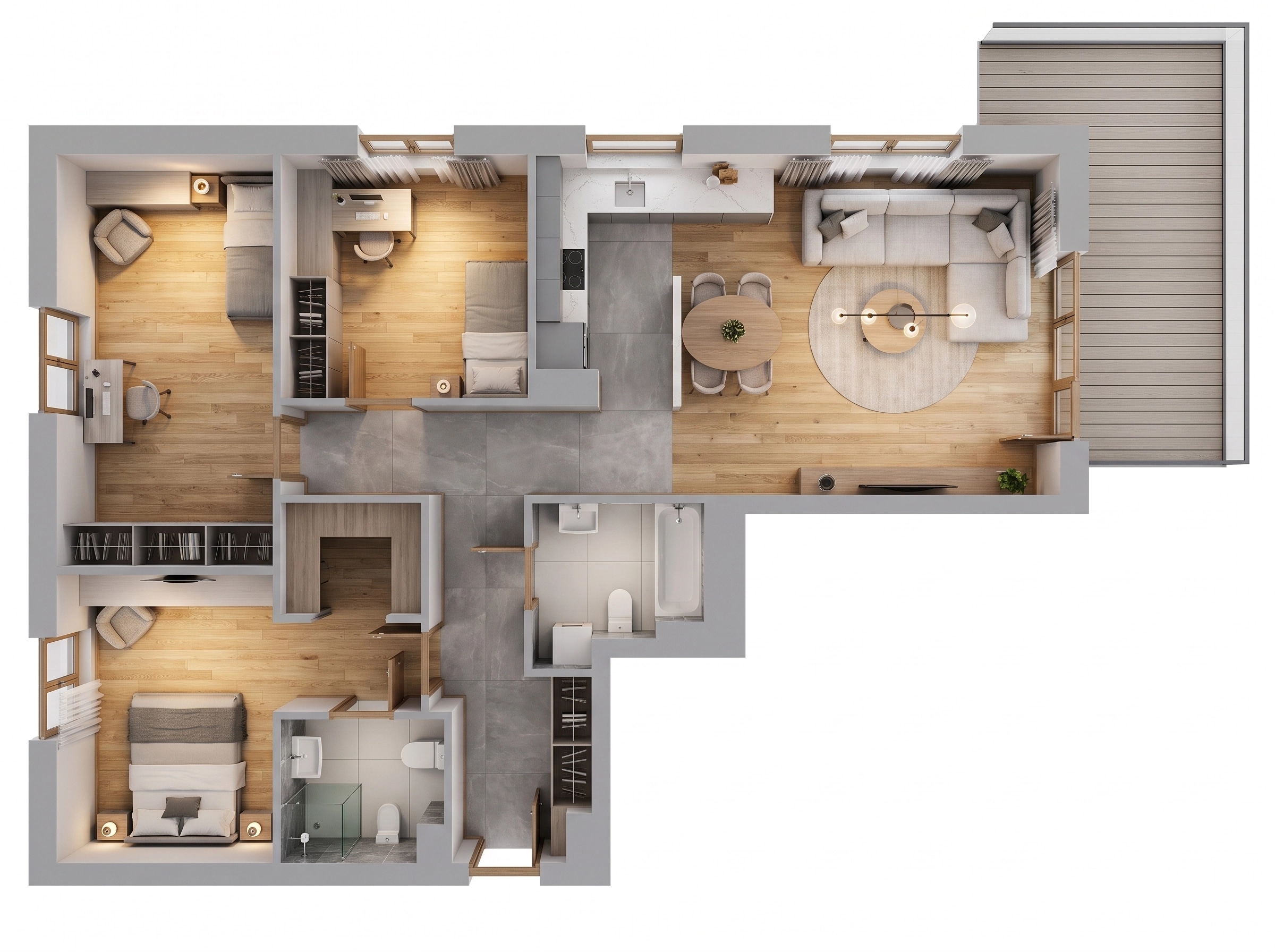 Interior design in Contemporary style — Living Room by GenRoom AI