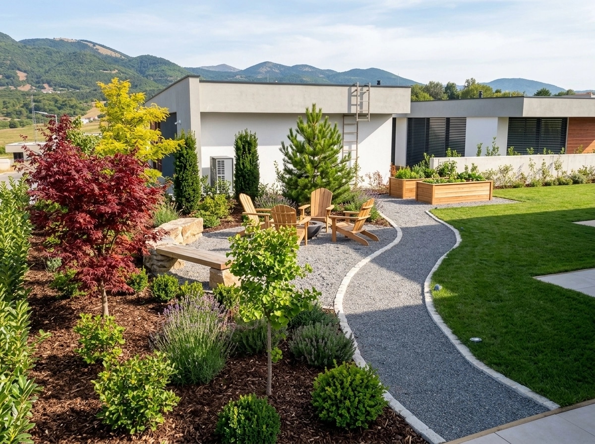 Landscape design in Eco Natural Garden style — Yard by GenRoom AI