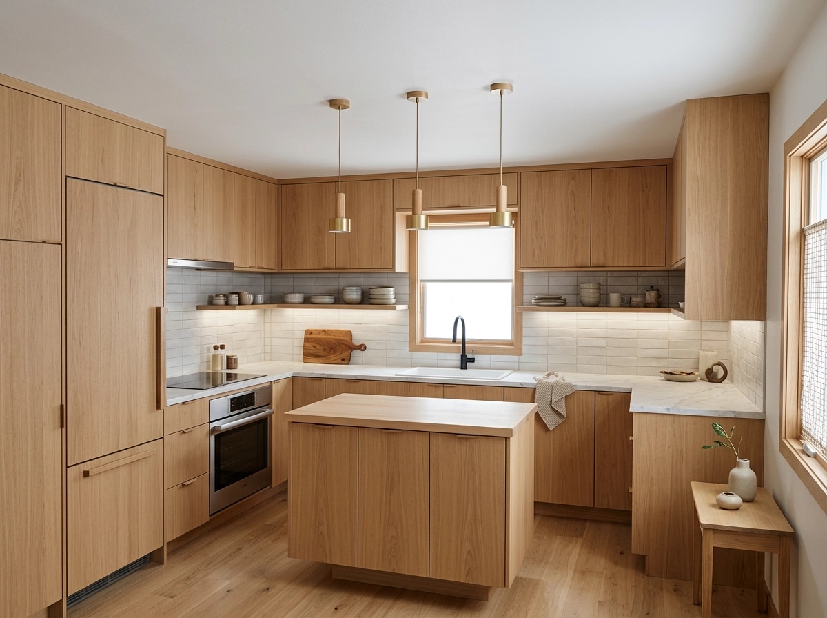 Kitchen interior in Scandinavian style — photo by GenRoom AI