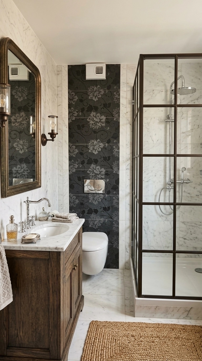 Bathroom interior in Modern Farmhouse style — photo by GenRoom AI