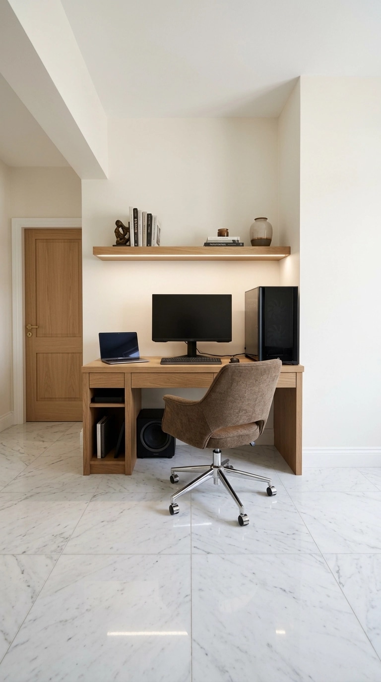 Office interior in Transitional style — photo by GenRoom AI