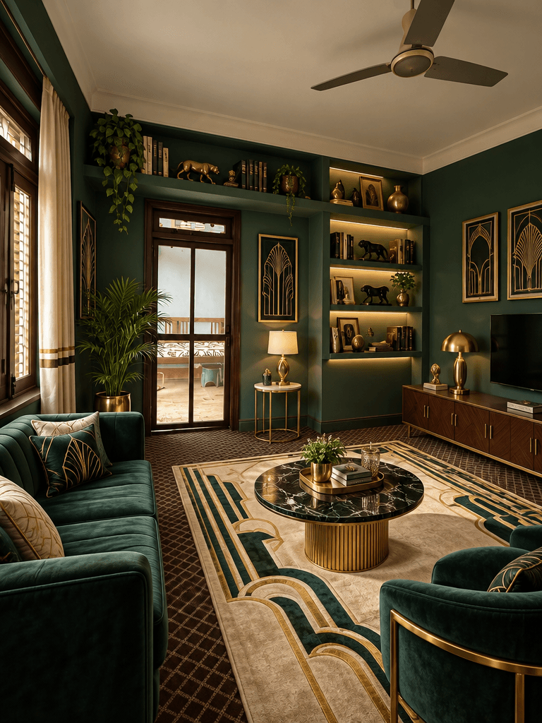 Art Deco Living Room design — interior photo by GenRoom AI