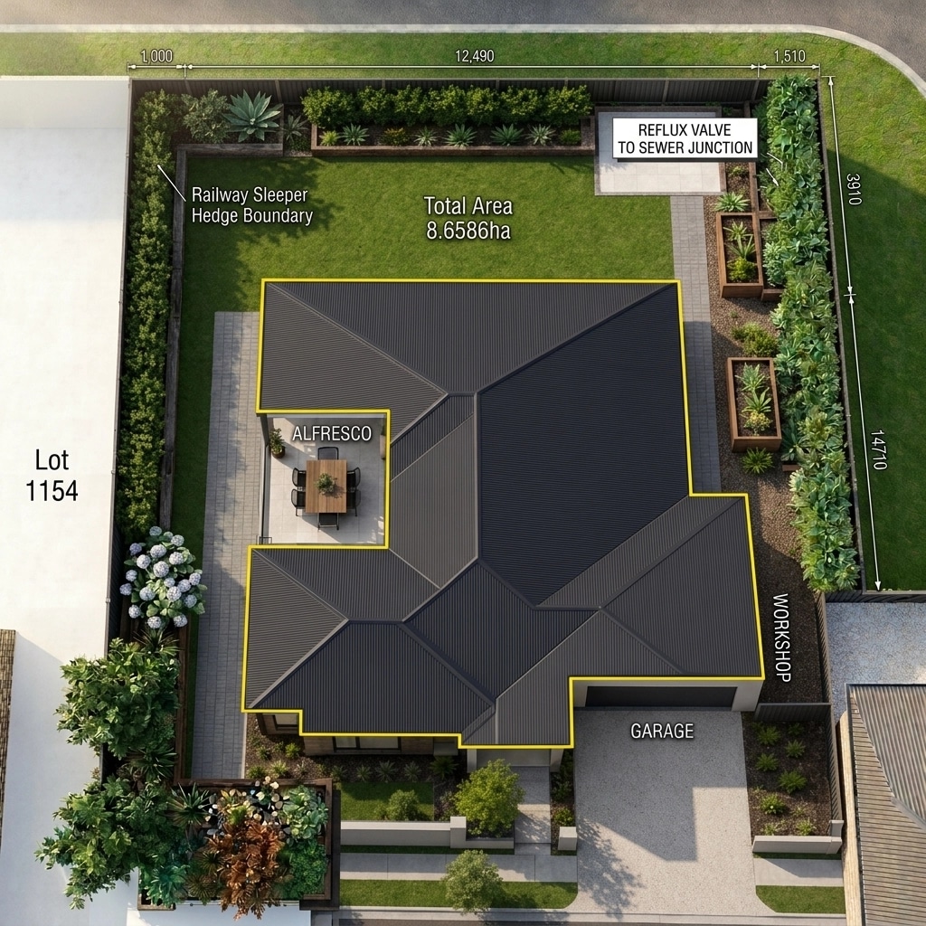 Yard design in no_style style — photo by GenRoom AI