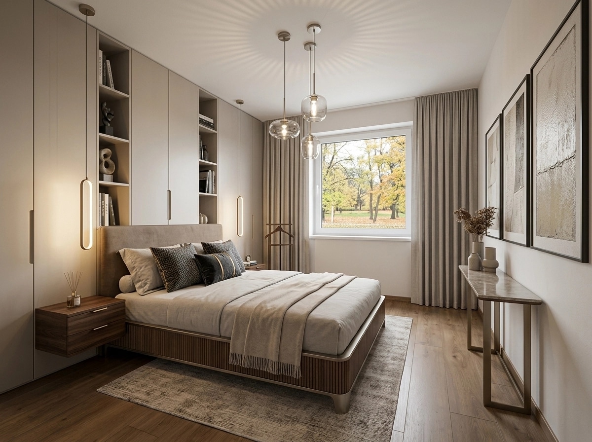 Contemporary Bedroom design — interior photo by GenRoom AI