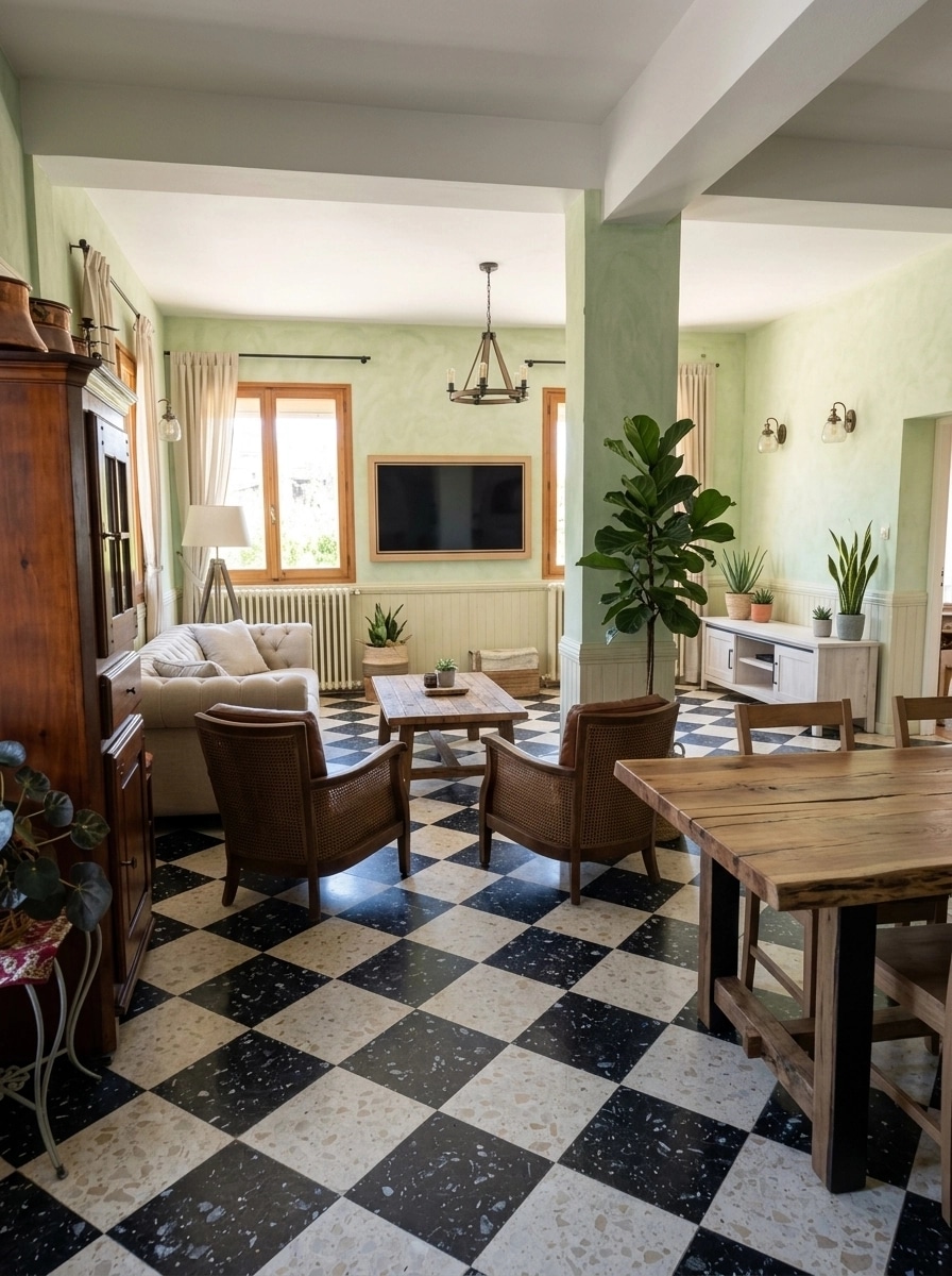 Modern Farmhouse Living Room design — interior photo by GenRoom AI