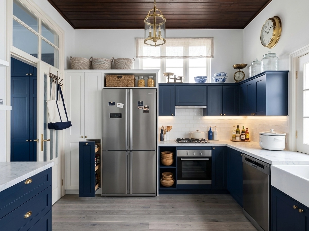 Kitchen interior in Coastal / Hamptons style — photo by GenRoom AI
