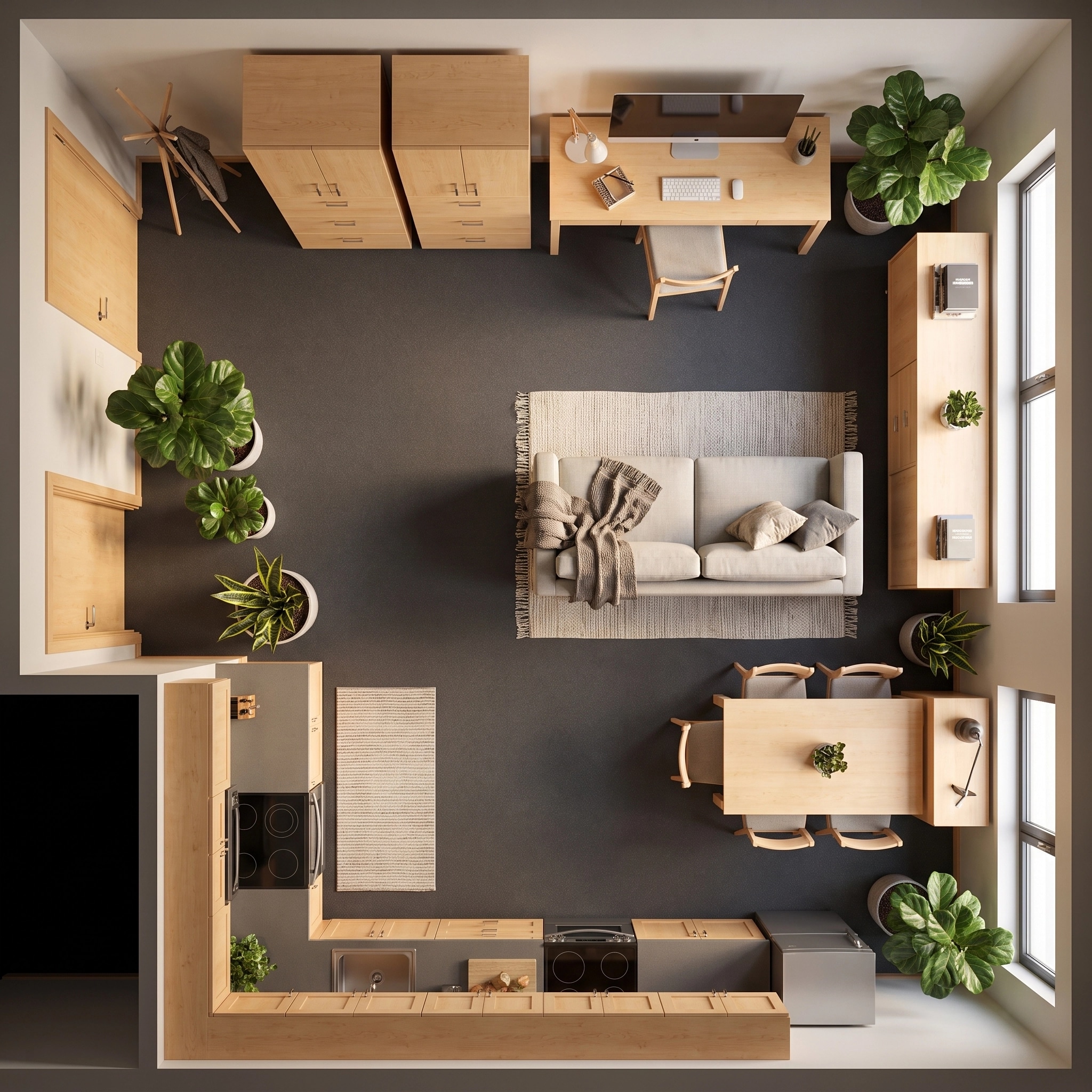 Transitional Living Room design — interior photo by GenRoom AI