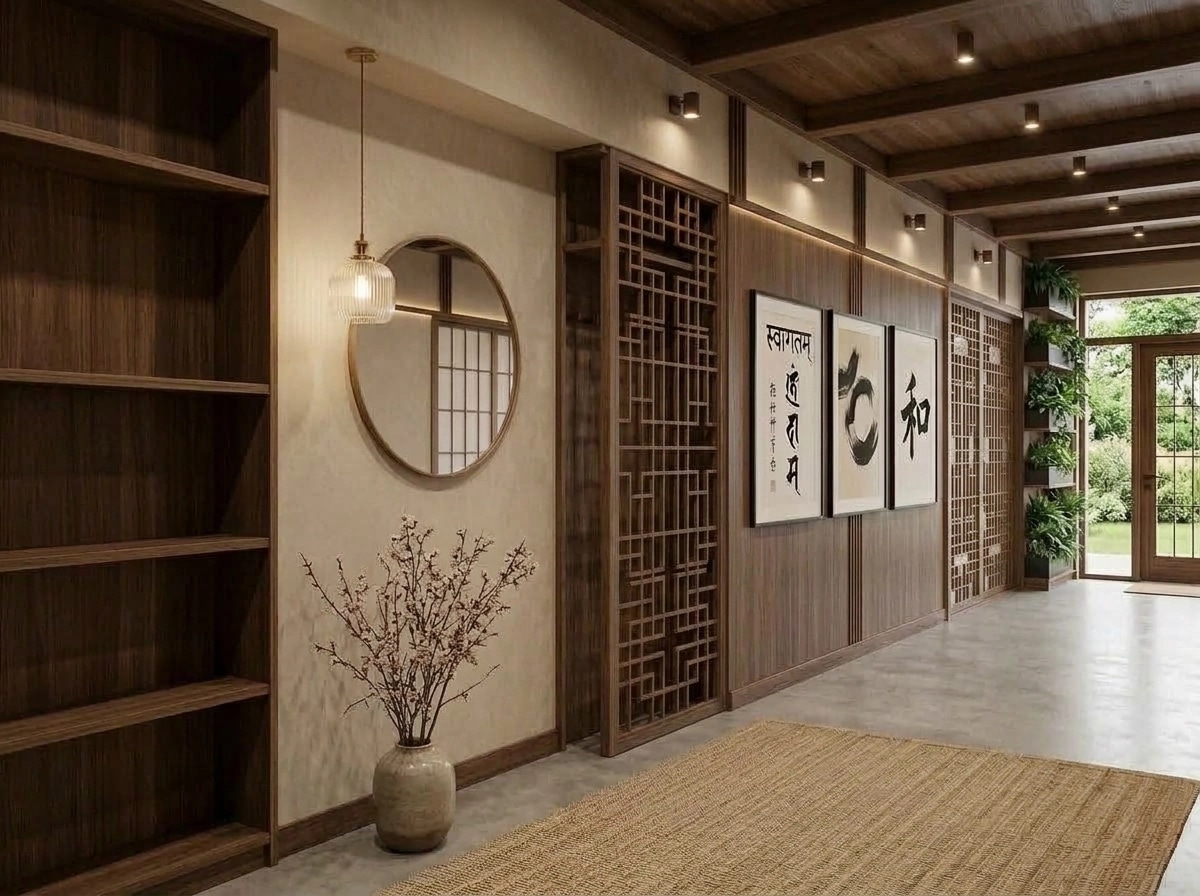 Japandi Hallway design — interior photo by GenRoom AI