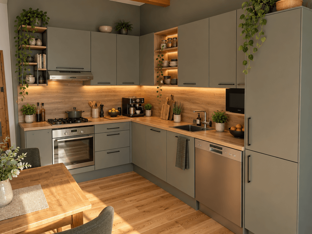 Interior design in Contemporary style — Kitchen by GenRoom AI