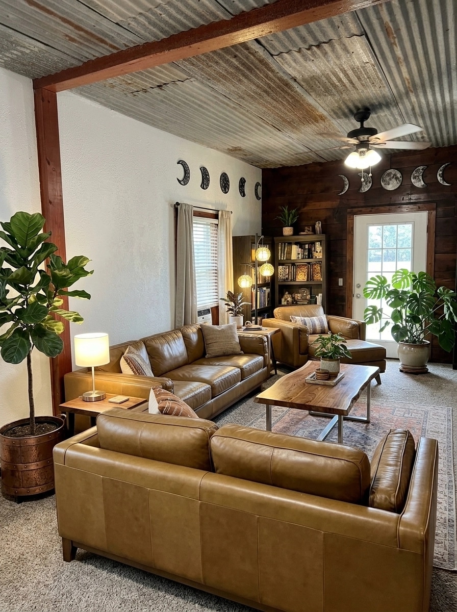 Interior design in Rustic style — Living Room by GenRoom AI