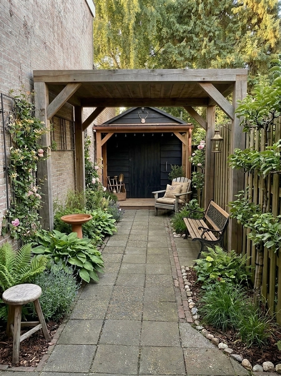 Country Rustic Garden Yard design — yard photo by GenRoom AI