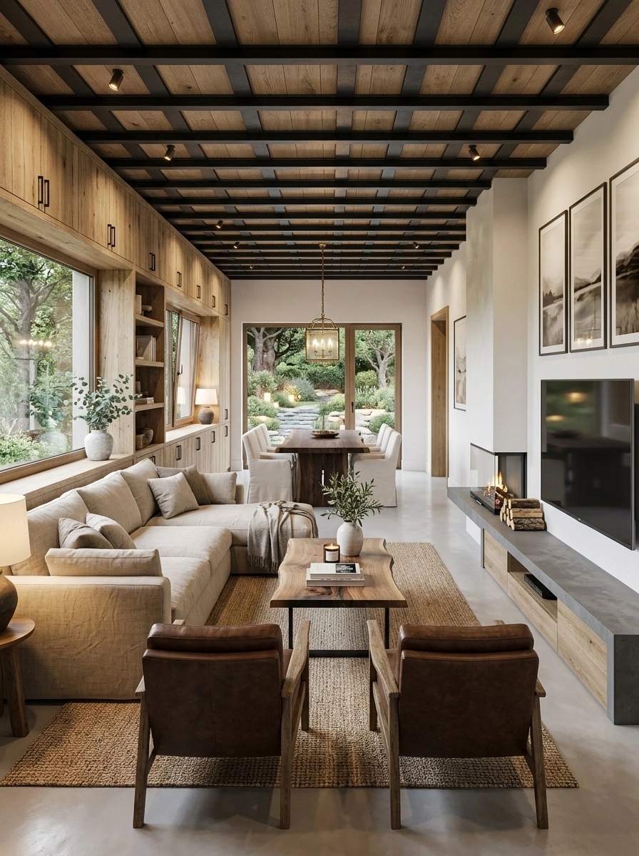 Modern Farmhouse Living Room design — interior photo by GenRoom AI