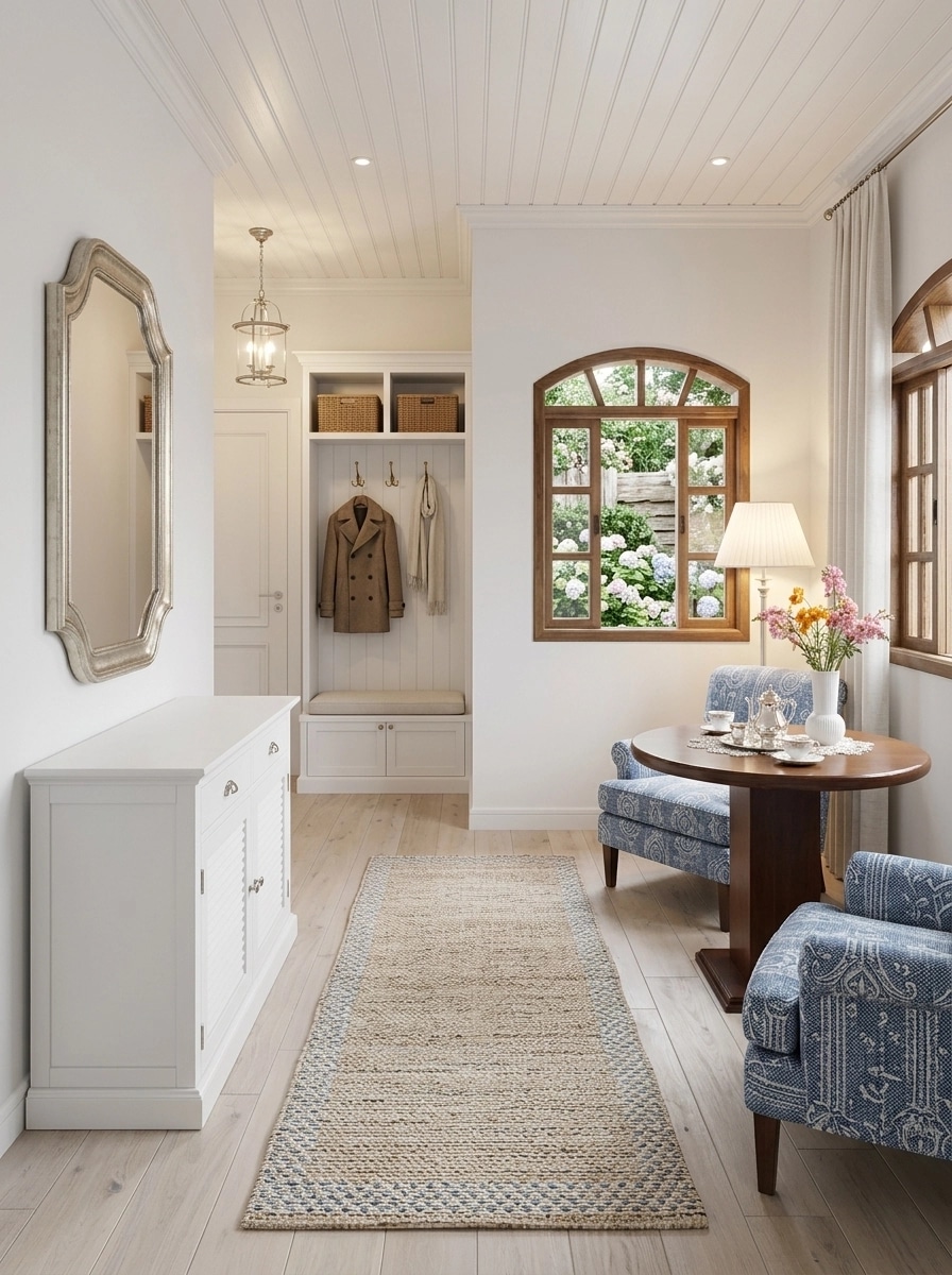Hallway interior in Coastal / Hamptons style — photo by GenRoom AI