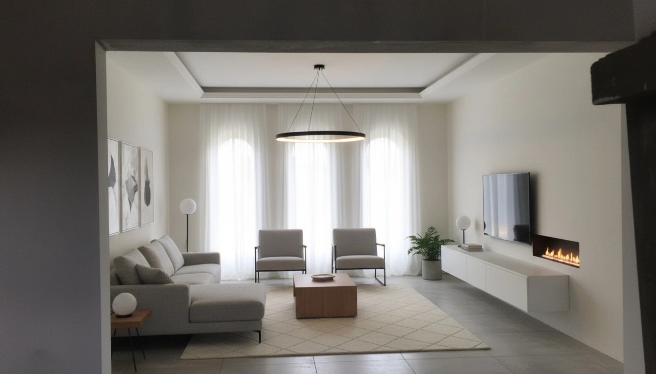 Minimalism Living Room design — interior photo by GenRoom AI