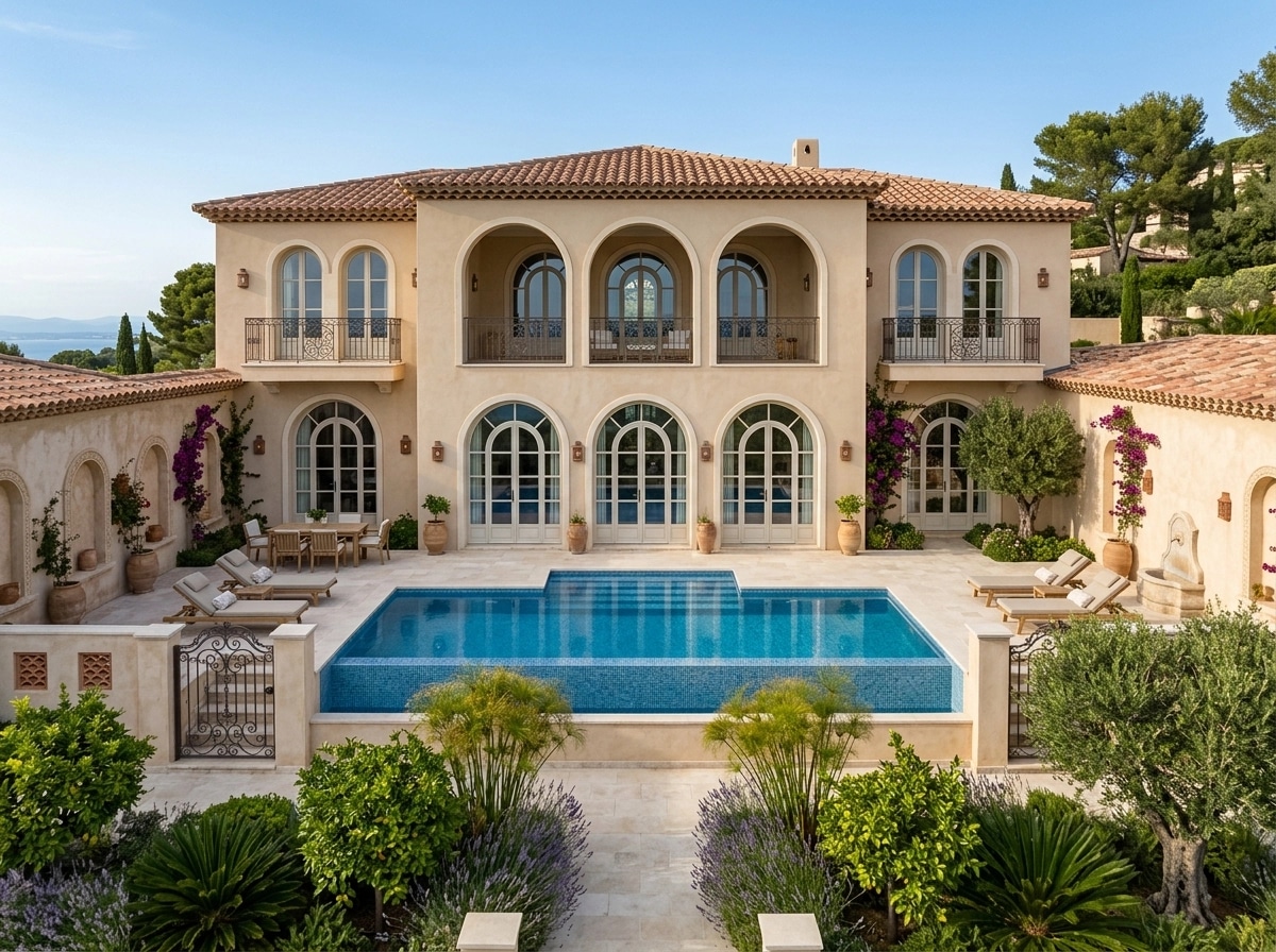 Facade design in Mediterranean Facade style — photo by GenRoom AI