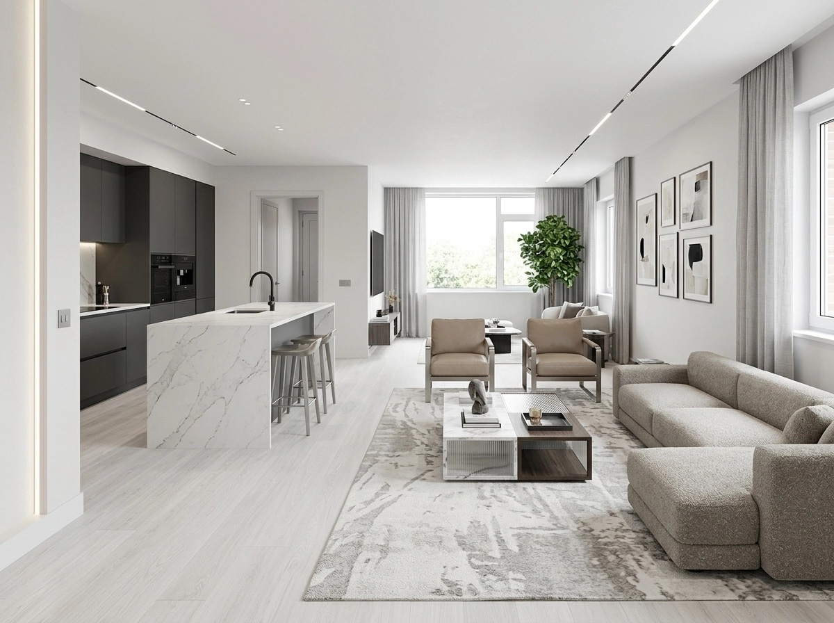 Interior design in Contemporary style — Living Room by GenRoom AI