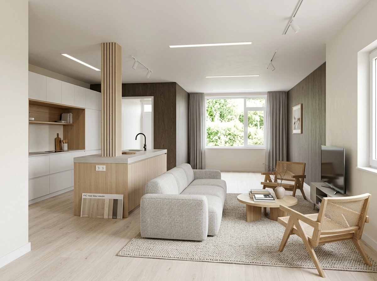 Interior design in Scandinavian style — Living Room by GenRoom AI